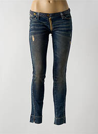 Jeans skinny tissage brut taille normale bleu MET femme
