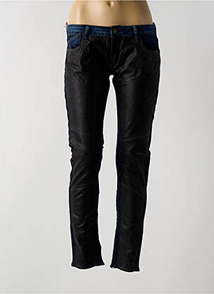 Pantalon slim taille basse taille basse noir LE TEMPS DES CERISES femme