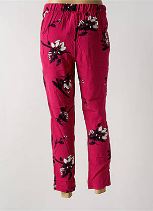 Pantalon droit taille élastique taille normale rose VILA femme