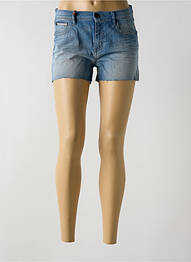 Short tissage denim taille normale bleu DONOVAN femme