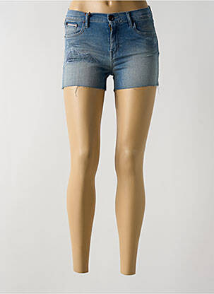 Short tissage denim taille normale bleu DONOVAN femme