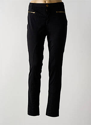 Pantalon slim noir ICHI pour femme