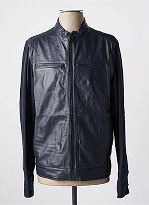 Veste simili cuir coupe droite noir OAKWOOD homme