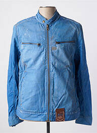 Veste casual coupe droite bleu RAW-7 homme