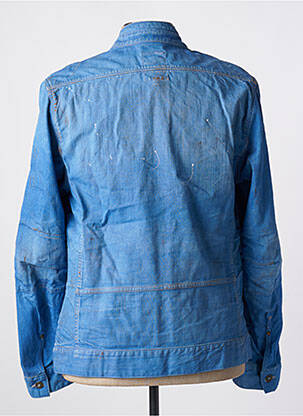 Veste casual coupe droite bleu RAW-7 homme