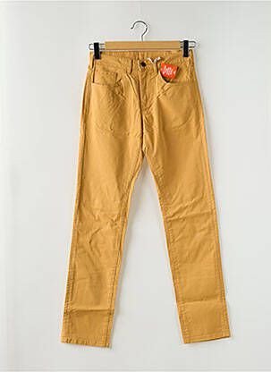 Pantalon slim fermeture zippée sous rabat boutonné taille normale jaune DOCKERS homme