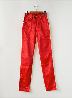 Pantalon slim taille haute taille haute rouge LOIS femme
