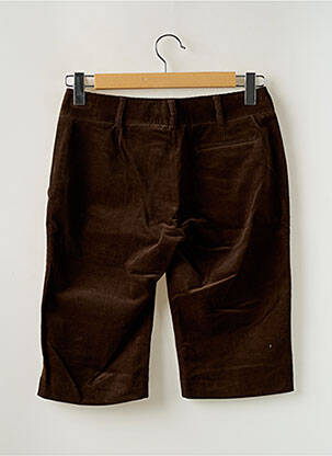 Bermuda coupe droite taille normale marron YUMI.MAZAO femme
