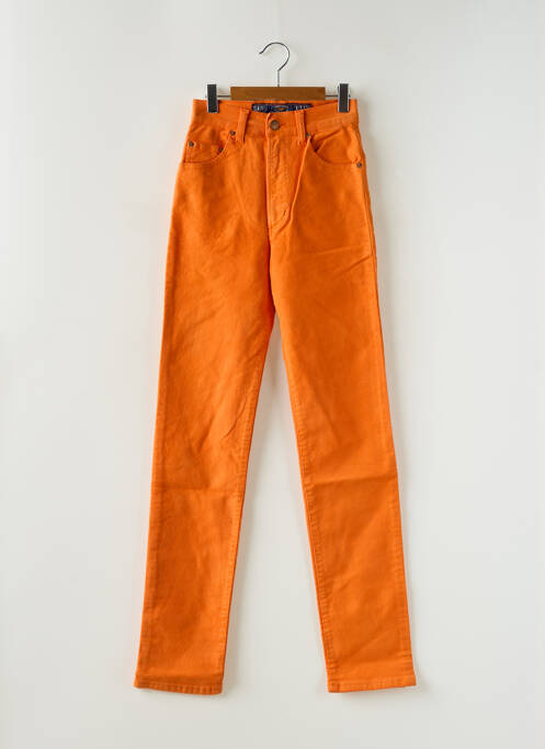 Pantalon slim stretch taille normale orange LOIS femme