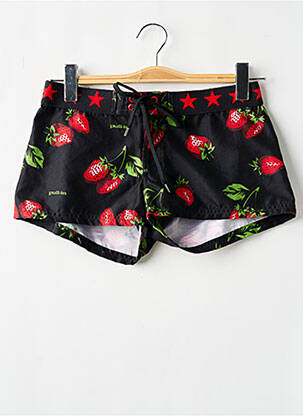 Bas de maillot de bain imprimé fantaisie short noir PULL IN femme