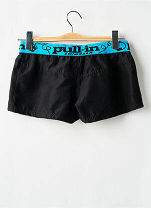 Bas de maillot de bain effet matière satinée short noir PULL IN femme
