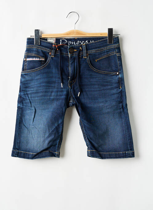 Bermuda stretch taille normale bleu DONOVAN homme