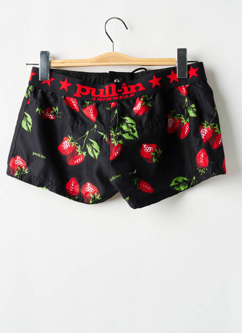 Bas de maillot de bain imprimé fantaisie short noir PULL IN femme