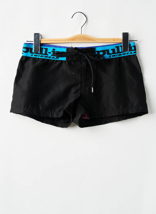Bas de maillot de bain effet matière satinée short noir PULL IN femme