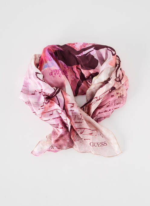 Foulard rose GUESS pour femme