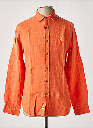 Chemise manches longues manches longues orange clair MCS homme