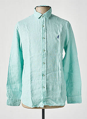 Chemise manches longues manches longues bleu clair MCS homme
