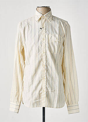 Chemise manches longues imprimé rayures beige A.B.C.L homme