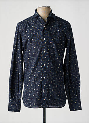 Chemise manches longues imprimé fantaisie bleu A.B.C.L homme