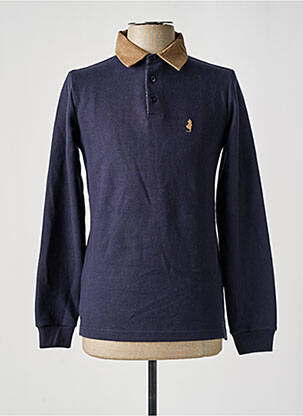 Polo manches longues manches longues bleu MCS homme