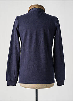Polo manches longues manches longues bleu MCS homme