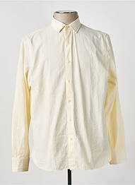 Chemise manches longues coupe droite beige A.B.C.L homme