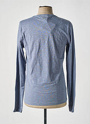 T-shirt coupe cintrée manches longues bleu clair MCS homme