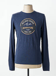 T-shirt coupe cintrée manches longues bleu MCS homme