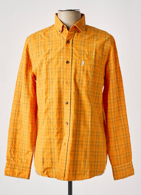 Chemise manches longues orange MCS pour homme