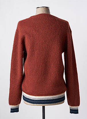 Pull stretch manches longues marron BOB homme
