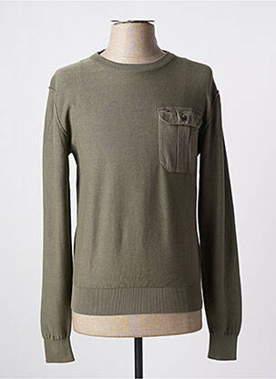 Pull stretch manches longues vert MCS homme