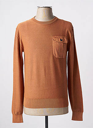 Pull stretch manches longues orange MCS homme