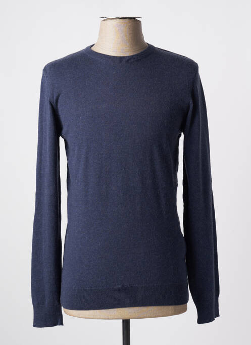Pull stretch manches longues bleu KNOWLEDGE COTTON APPAREL homme
