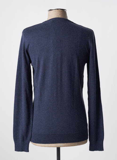 Pull stretch manches longues bleu KNOWLEDGE COTTON APPAREL homme