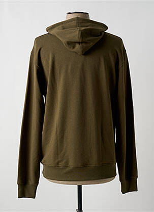 Sweat-shirt à capuche tissage jersey manches longues vert BY CHARLIE B homme