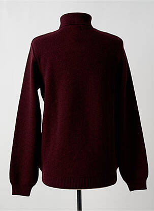 Pull col roulé stretch manches longues rouge KNITWEAR homme