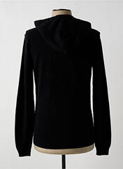 Sweat-shirt à capuche noir WOOL & CO pour homme seconde vue