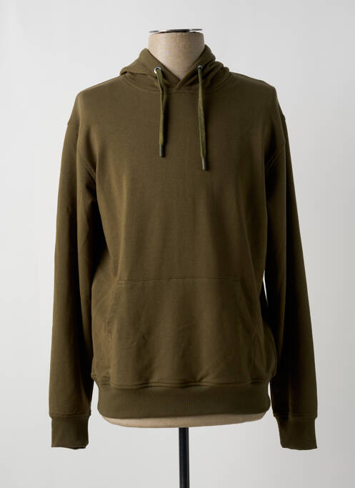 Sweat-shirt à capuche vert BY CHARLIE B pour homme