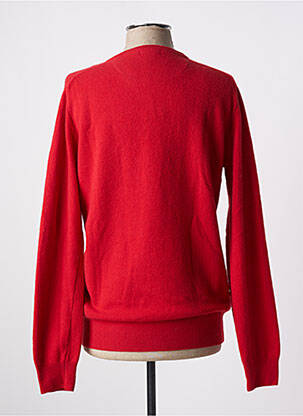 Pull col v manches longues rouge MCS homme