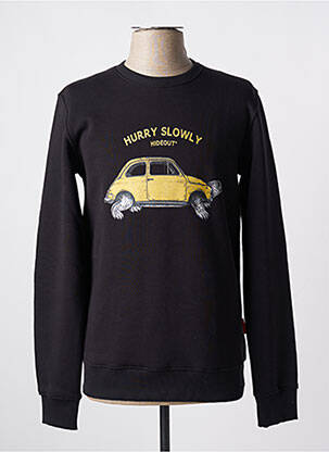 Sweat-shirt manches longues manches longues noir HIDEOUT homme