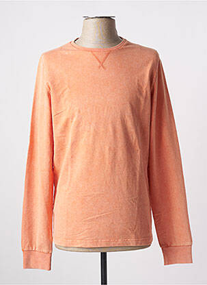 T-shirt coupe droite manches longues orange MCS homme