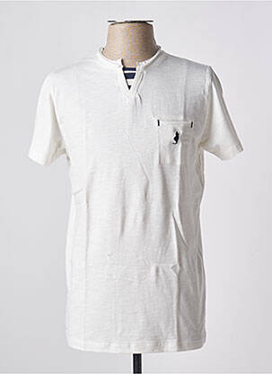 T-shirt coupe droite manches courtes blanc MCS homme