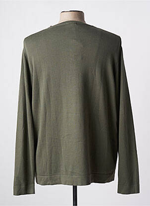 Pull col rond manches longues vert MCS homme