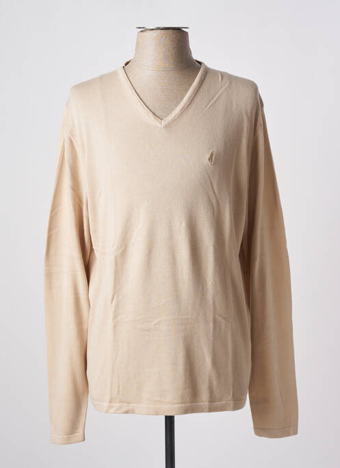 Pull beige MCS pour homme
