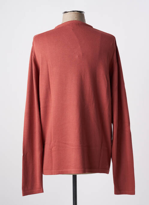 Pull col rond manches longues orange MCS homme