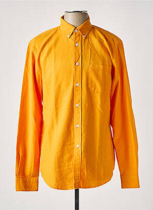 Chemise manches longues manches longues orange BY CHARLIE B homme