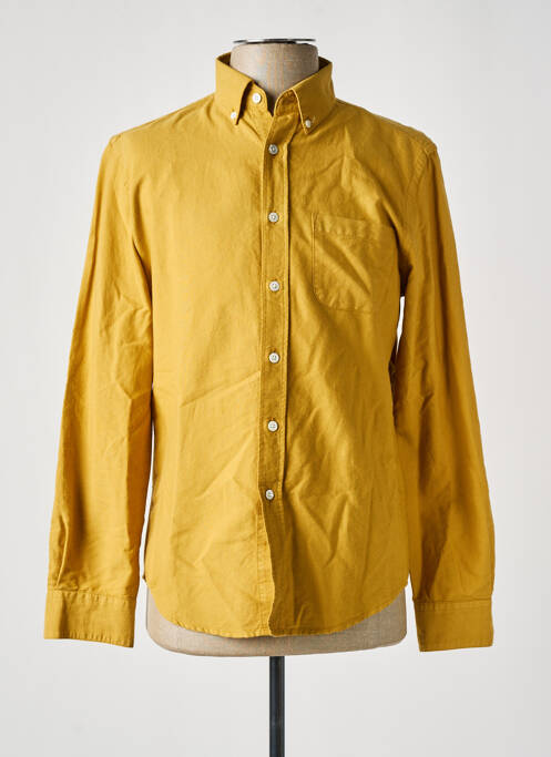 Chemise manches longues manches longues jaune BY CHARLIE B homme