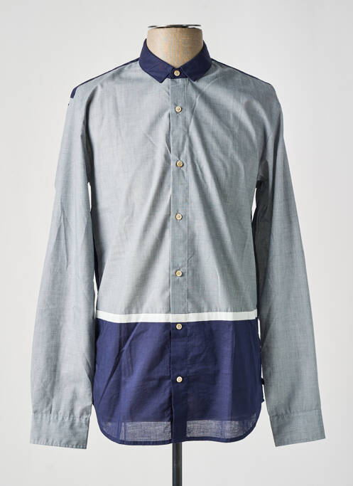 Chemise manches longues bleu SCOTCH & SODA pour homme