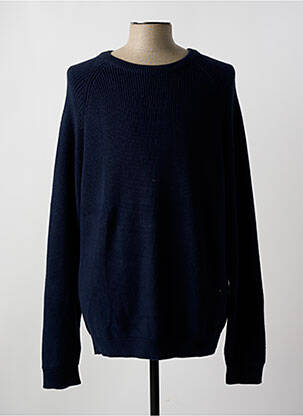 Pull col rond manches longues bleu KNOWLEDGE COTTON APPAREL homme