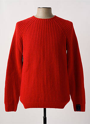 Pull col rond manches longues rouge FLY3 homme